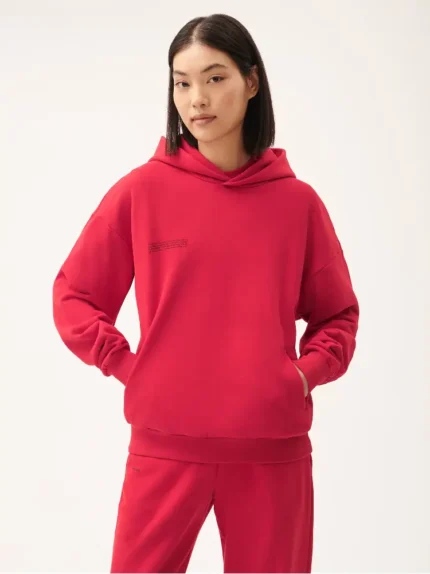 Pangaia 365 Midweight Hoodie Goji Berry Red (4)