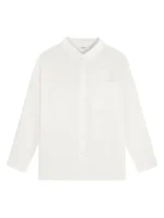 Pangaia DNA Aloe Linen Collared Long Sleeve Shirts Off White (1)