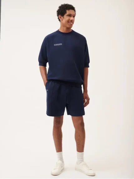 Pangaia DNA Double Jersey Panelled Shorts Navy (3)