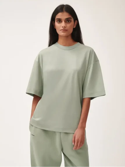 Pangaia DNA Oversized T Shirt Moss Green (2)